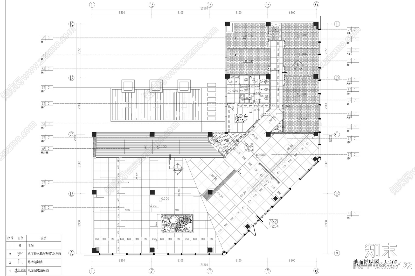 华日理想售楼部施工图cad施工图下载【ID:1109803122】