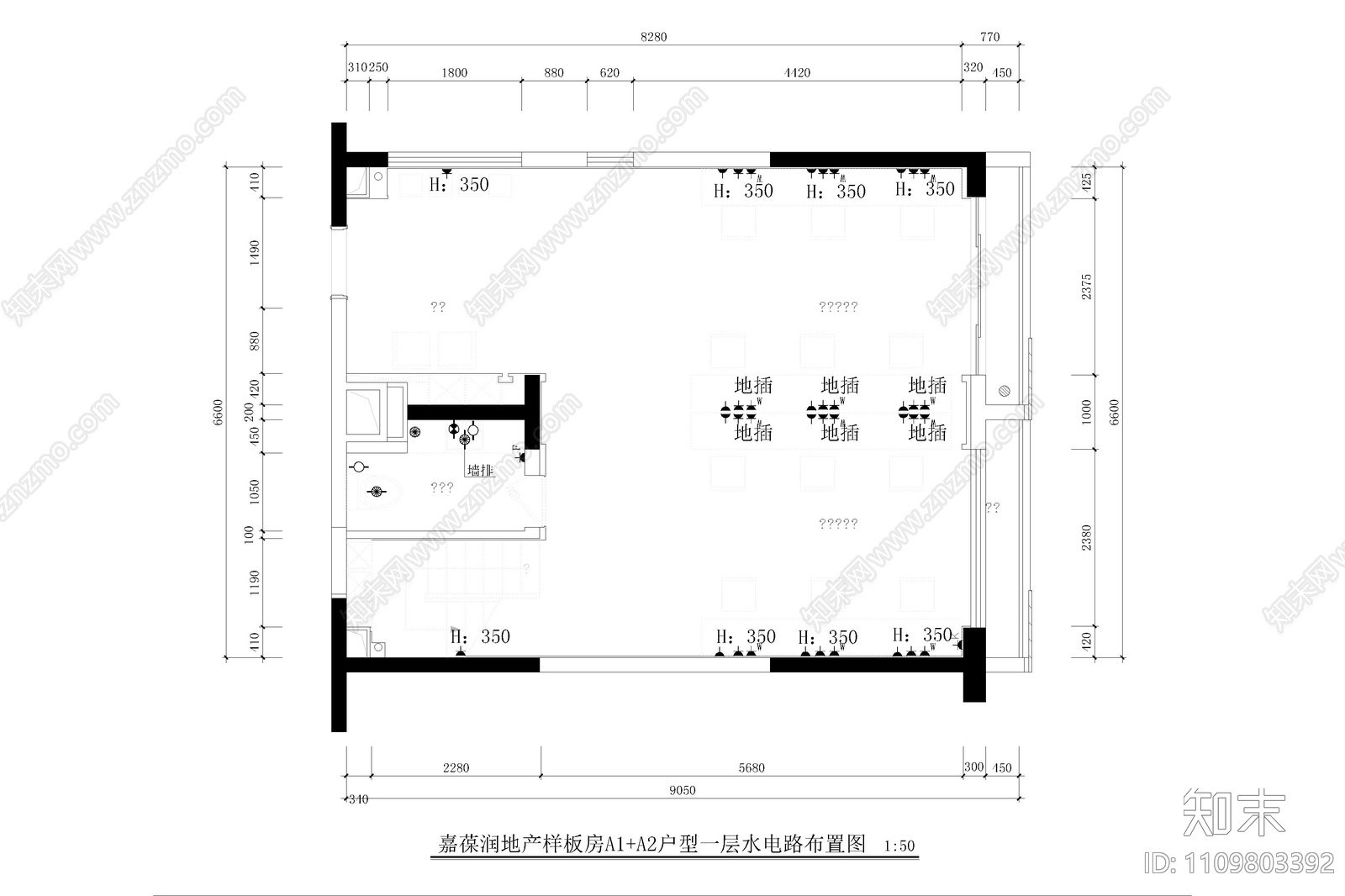 现代风格办公空间施工图cad施工图下载【ID:1109803392】