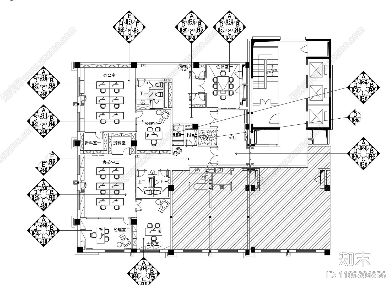 农商行cad施工图下载【ID:1109804856】