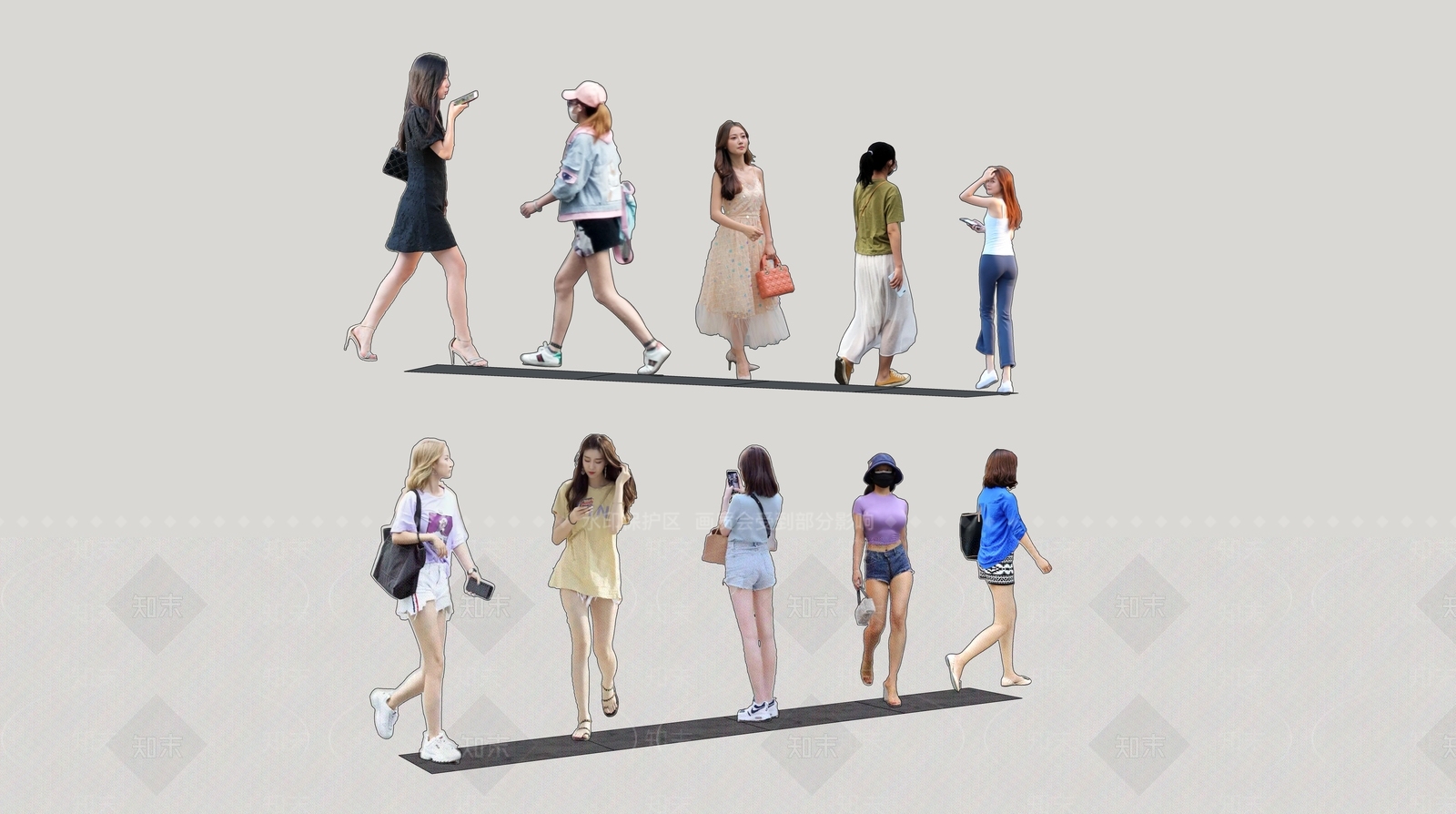 2D现代女人SU模型下载【ID:1109809630】