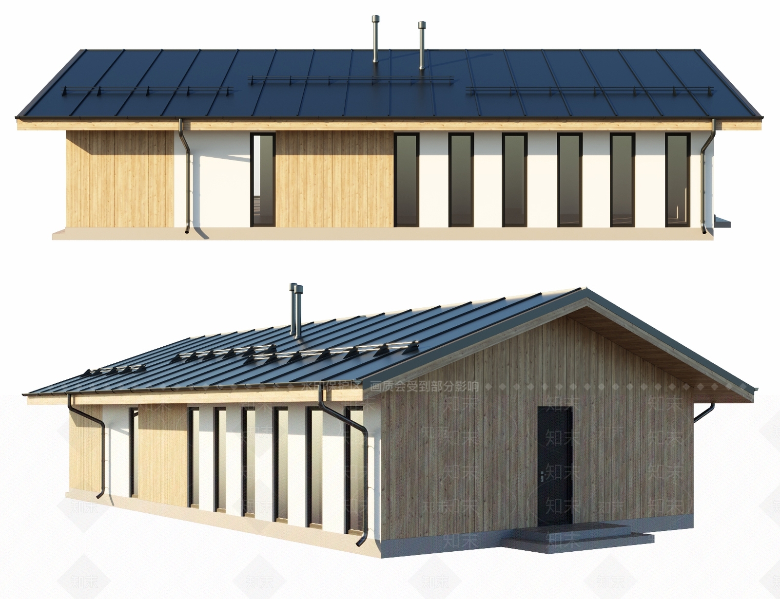 现代住宅外观3D模型下载【ID:1109821876】