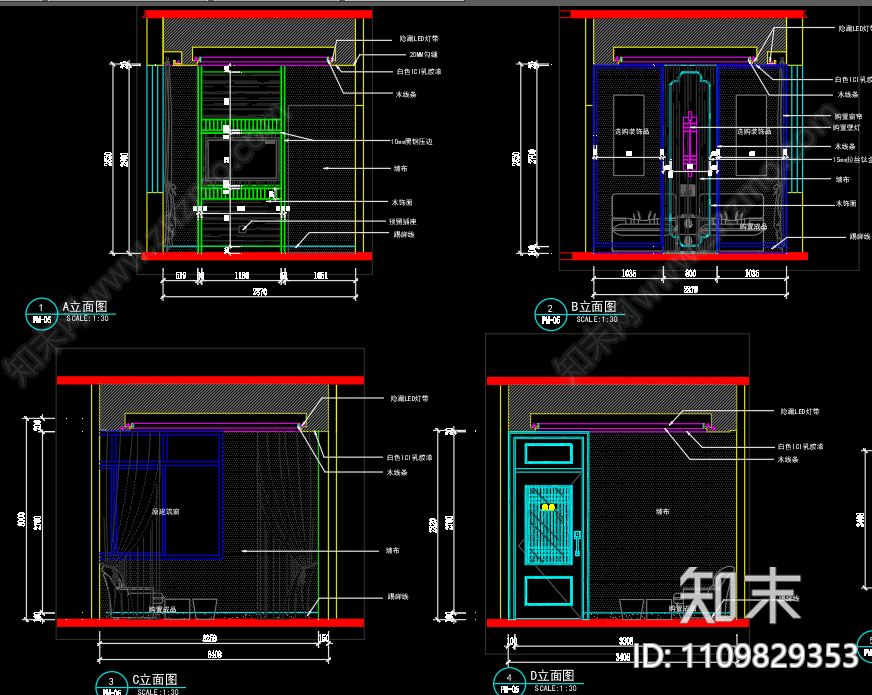 新中式足浴SPA会所施工图cad施工图下载【ID:1109829353】