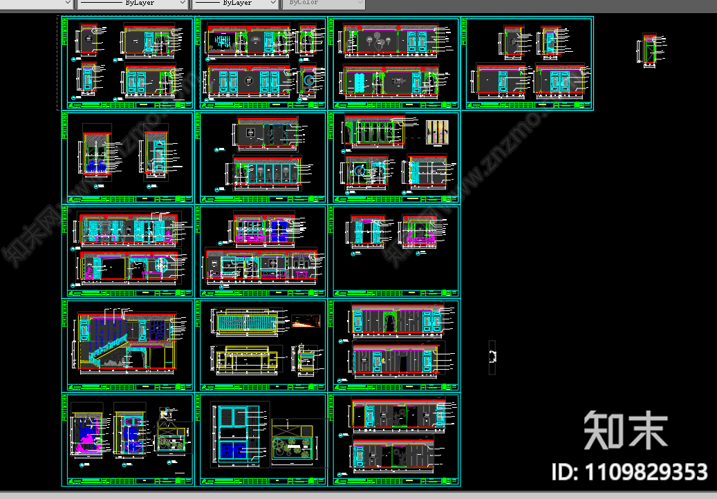 新中式足浴SPA会所施工图cad施工图下载【ID:1109829353】