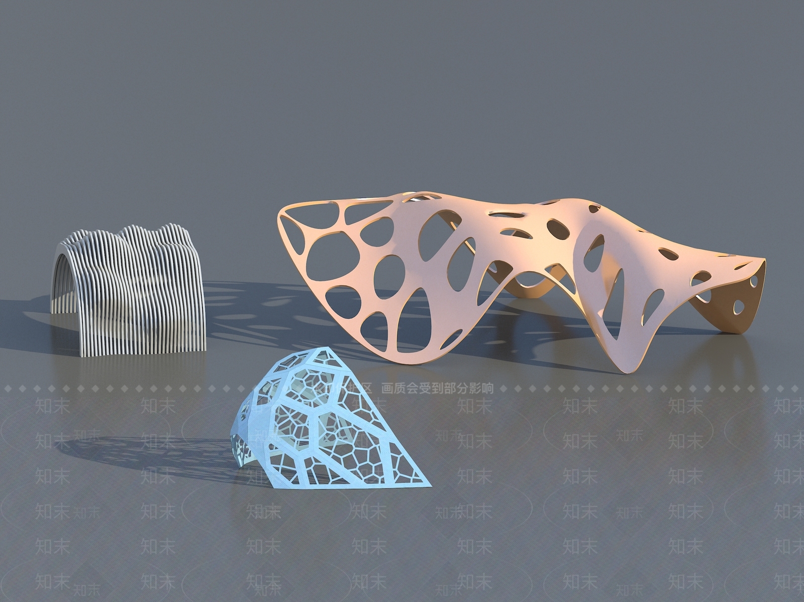 现代廊架3D模型下载【ID:1109824232】