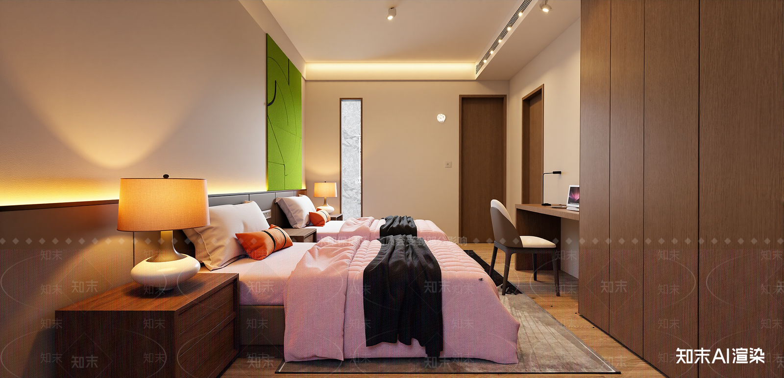 现代家居卧室SU模型下载【ID:1216055181】