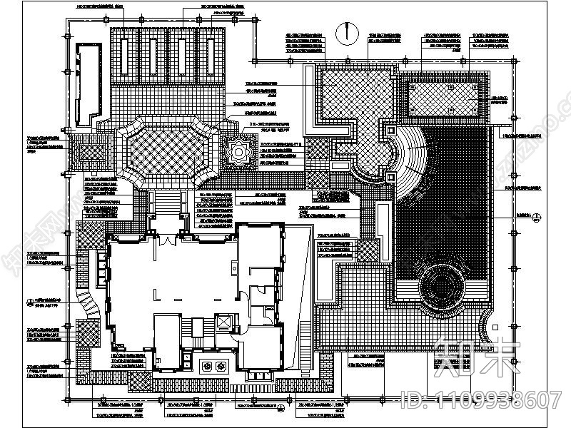 现代风格别墅花园施工图cad施工图下载【ID:1109938607】