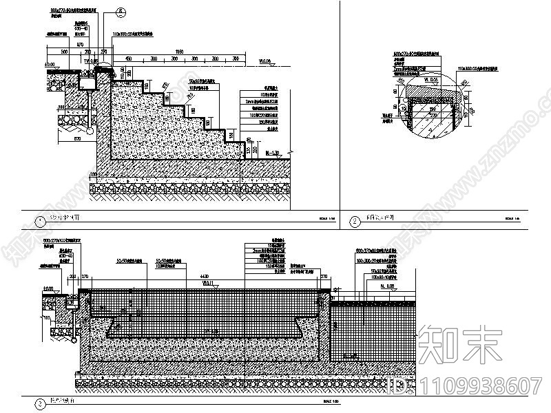 现代风格别墅花园施工图cad施工图下载【ID:1109938607】