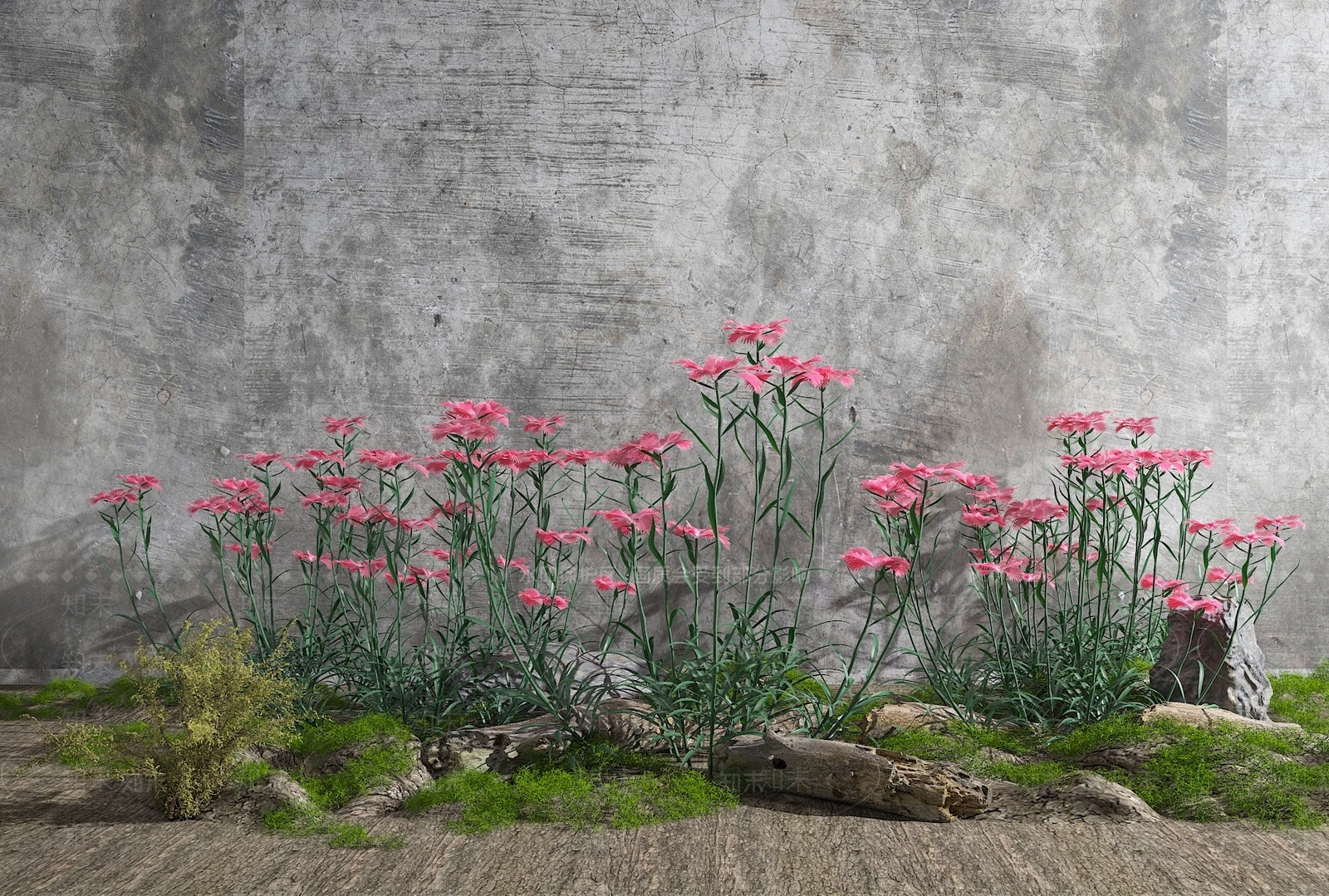 现代花草组合3D模型下载【ID:1109849998】