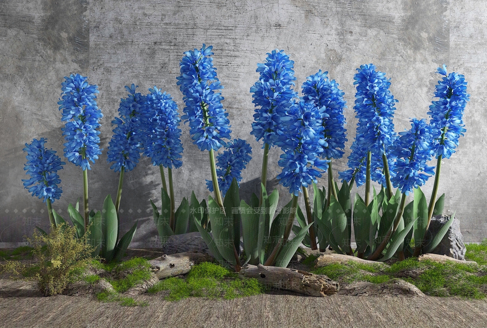 现代花草组合3D模型下载【ID:1109849975】