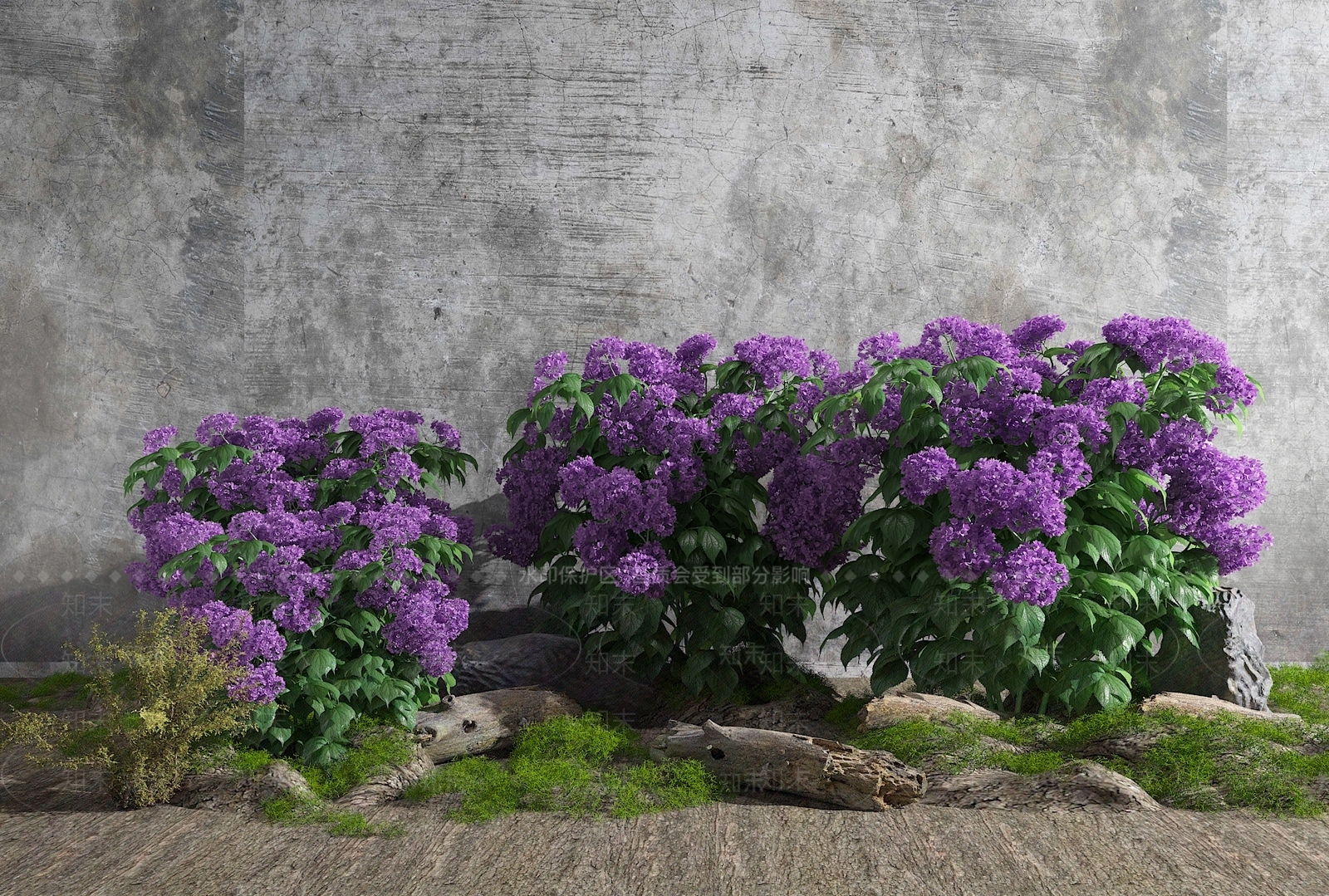 现代花草组合3D模型下载【ID:1109849954】