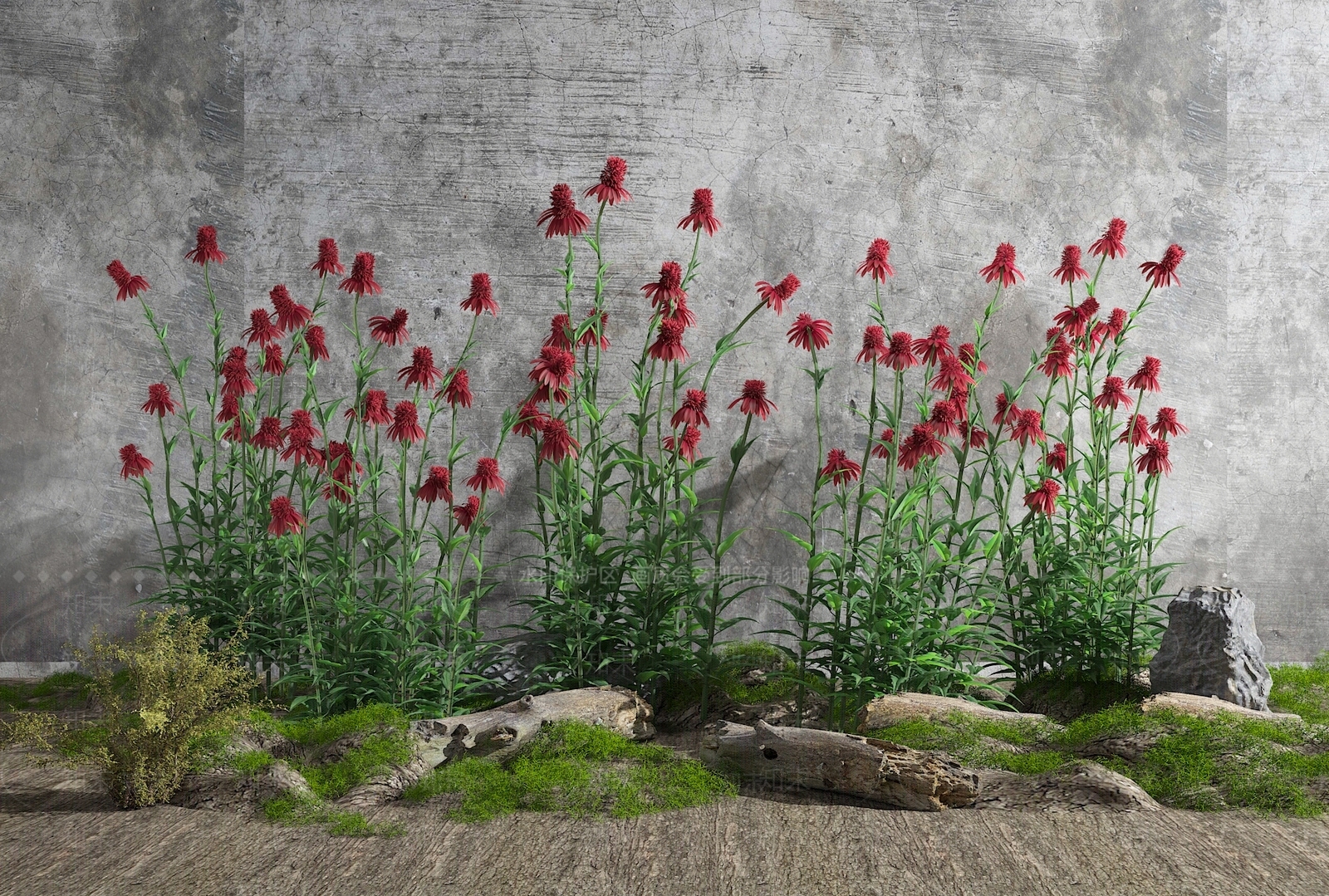 现代花草组合3D模型下载【ID:1109849981】