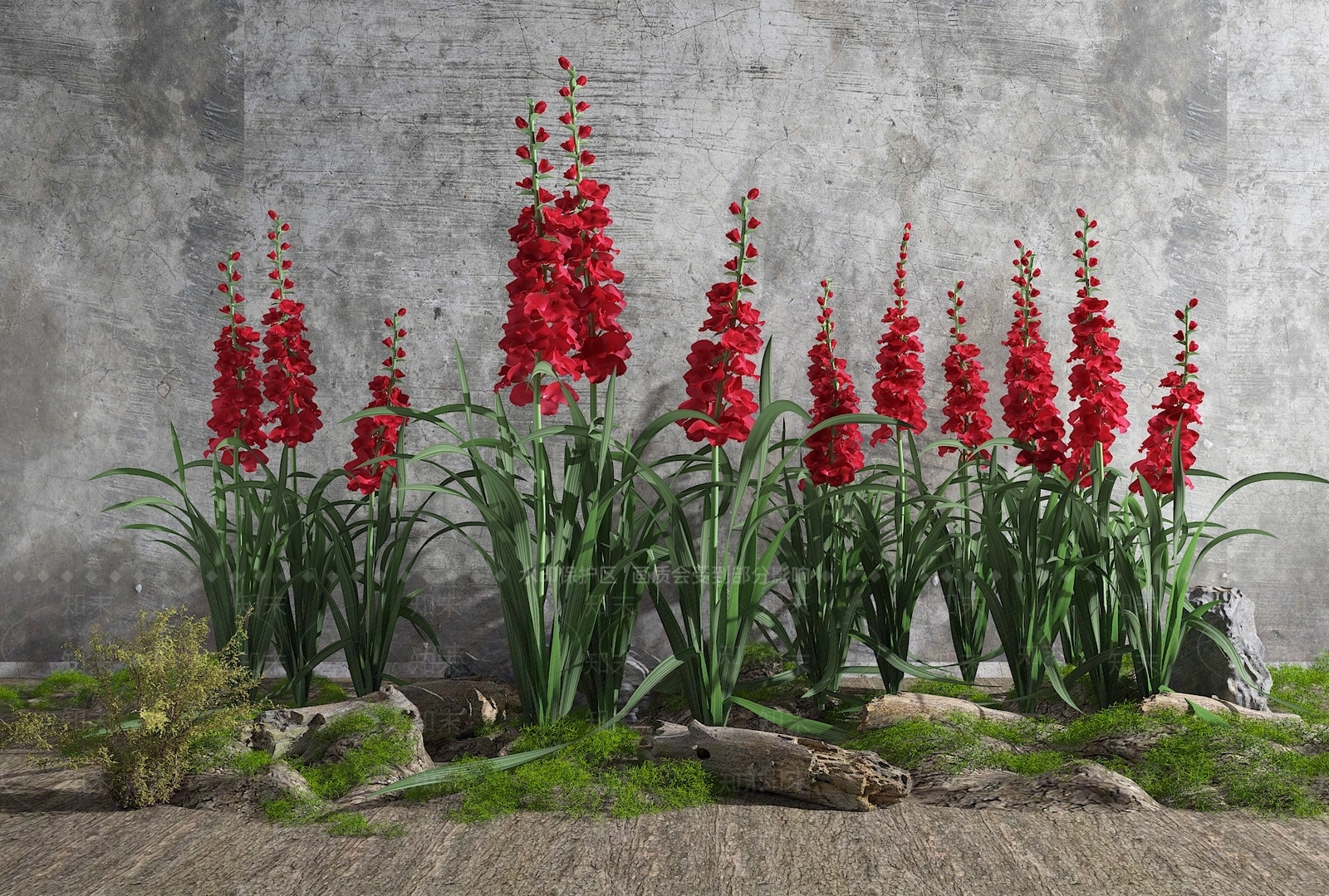 现代花草组合3D模型下载【ID:1109849990】