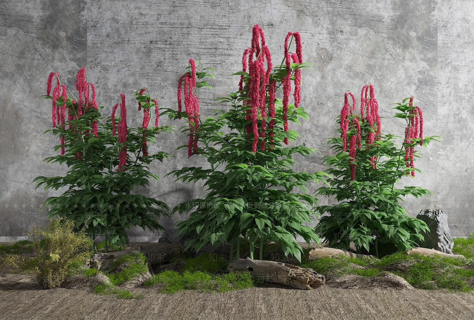 现代花草组合3D模型下载【ID:1109849849】