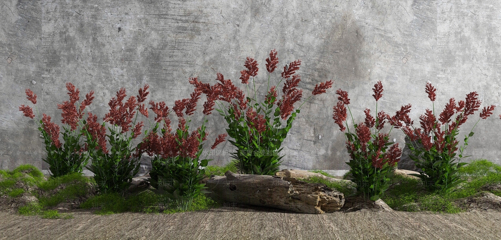 现代花草组合3D模型下载【ID:1109849804】