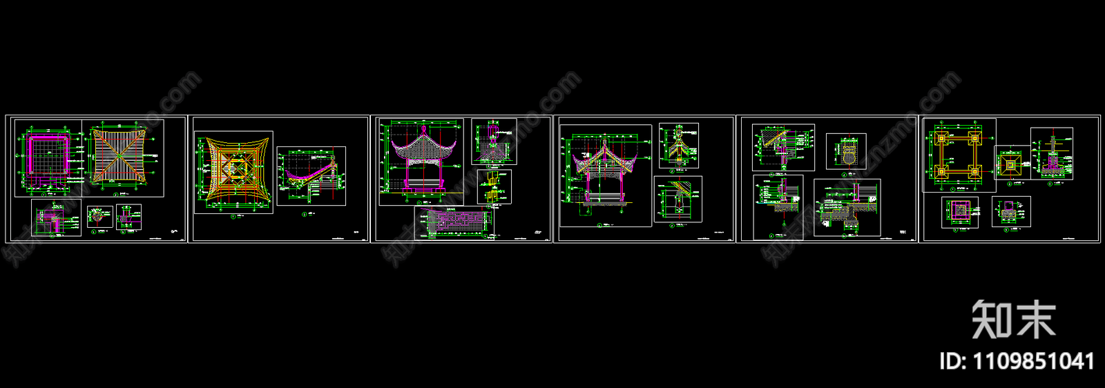 中式cad施工图下载【ID:1109851041】