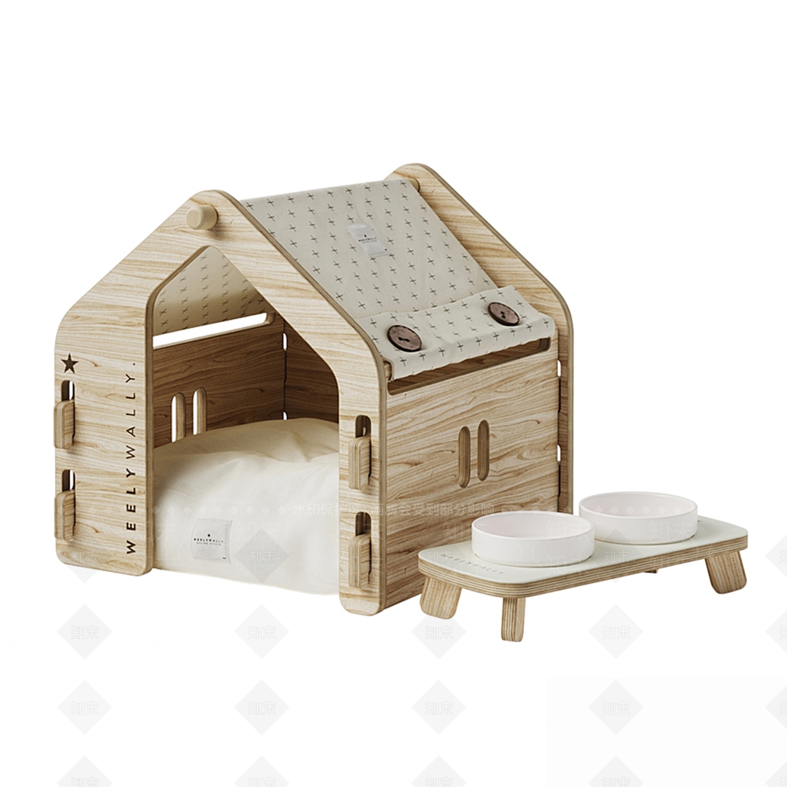 现代猫舍3D模型下载【ID:1109856857】