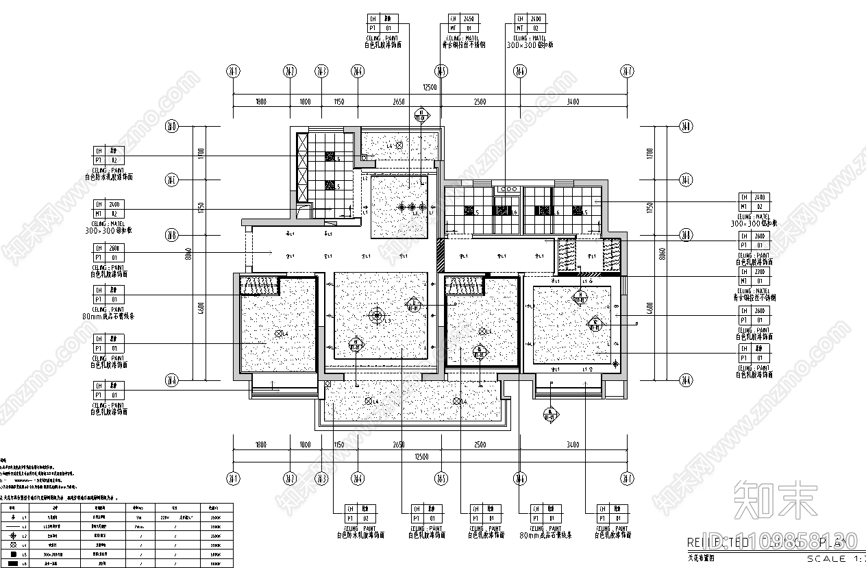 北京现代简约联排别施工图下载【ID:1109858130】