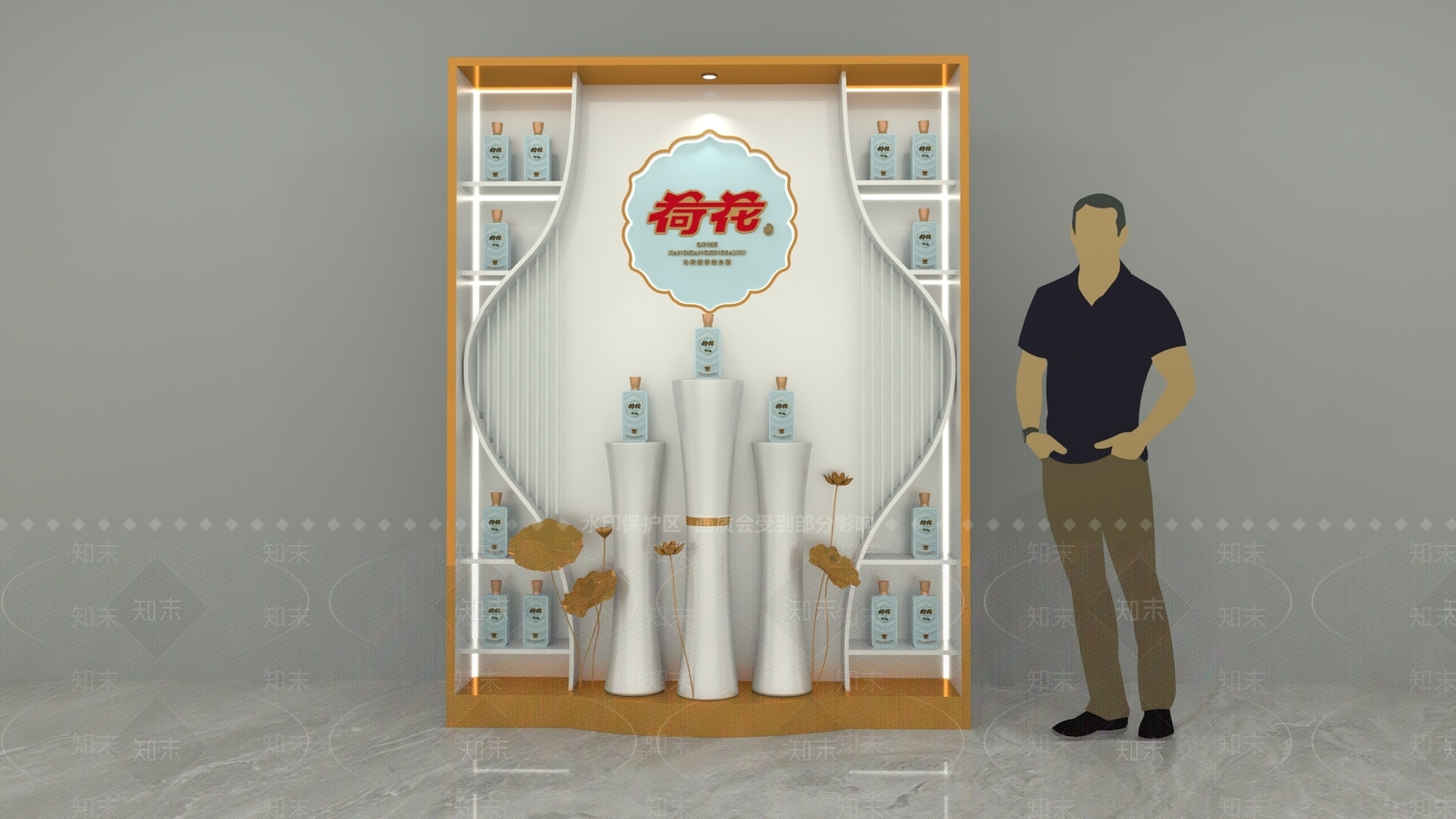 现代酒展柜SU模型下载【ID:1109953881】