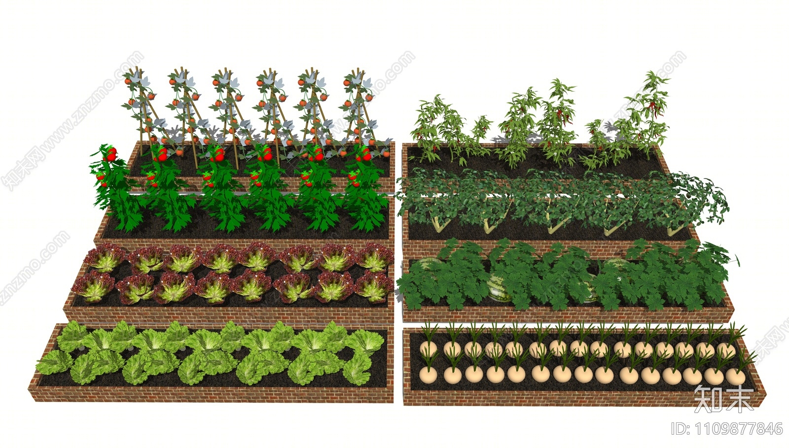 现代蔬菜园SU模型下载【ID:1109877846】