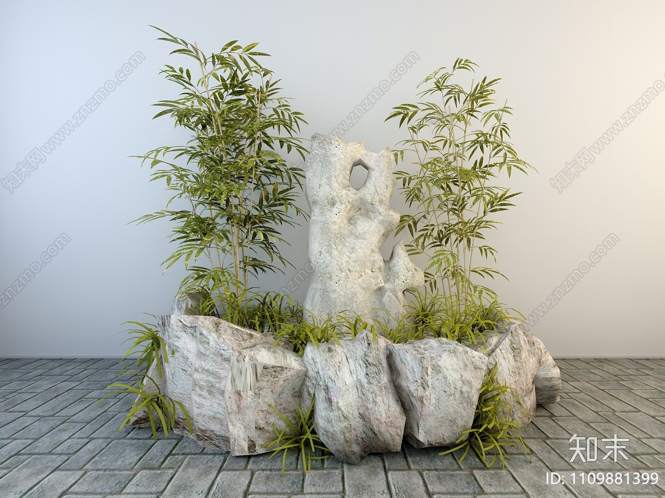 中式竹子3D模型下载【ID:1109881399】