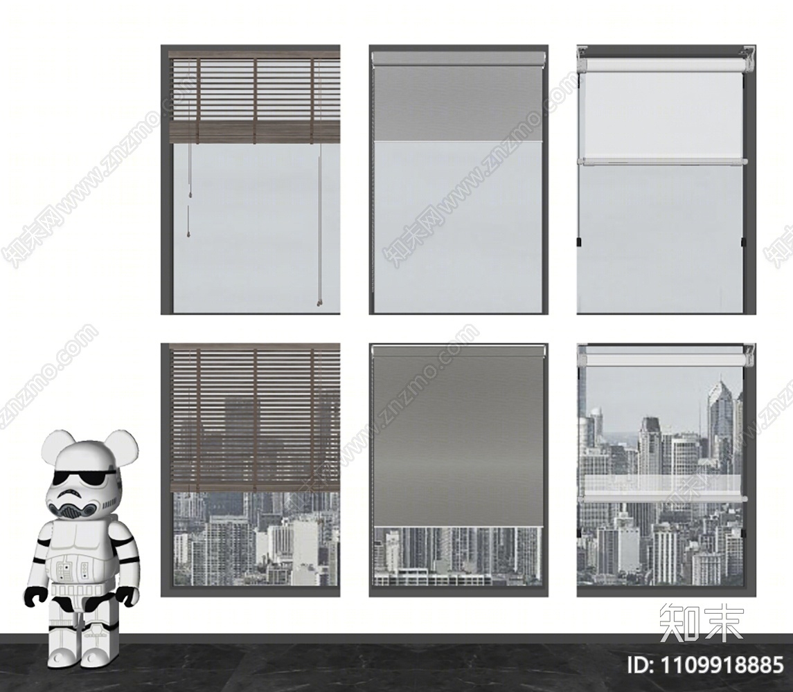 现代百叶窗SU模型下载【ID:1109918885】