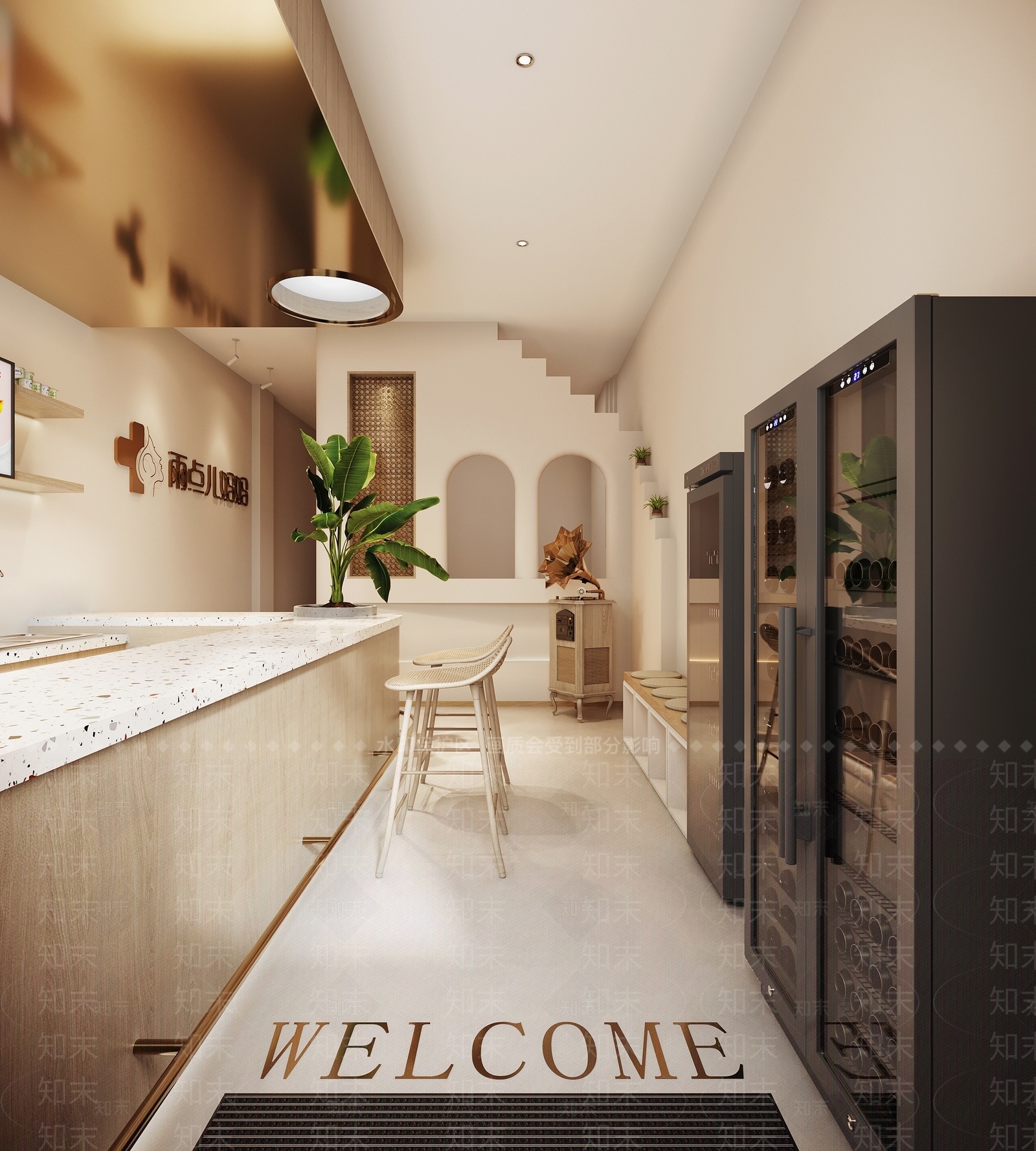 侘寂奶茶店3D模型下载【ID:1109923422】