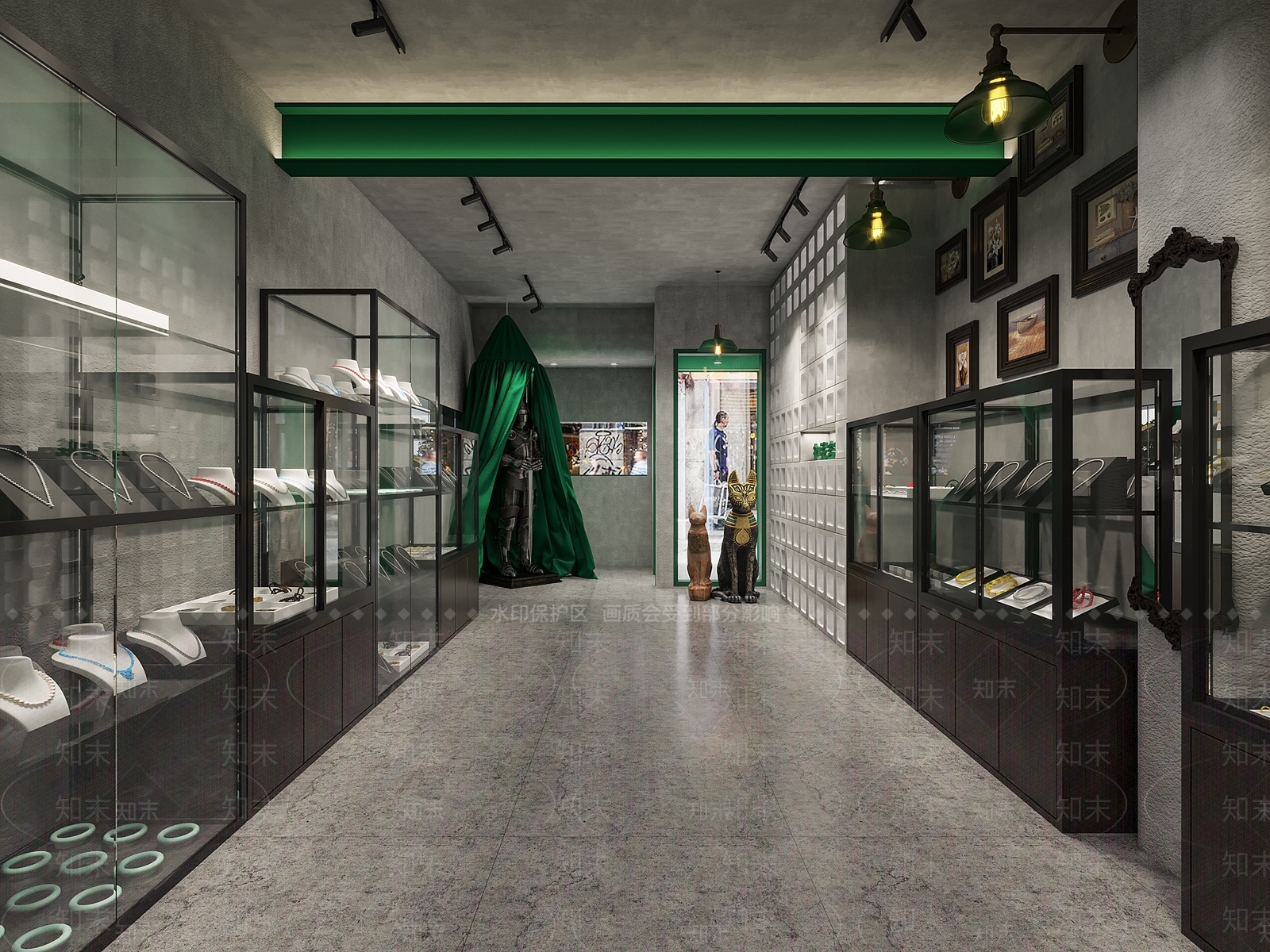 工业风珠宝店3D模型下载【ID:1109925324】