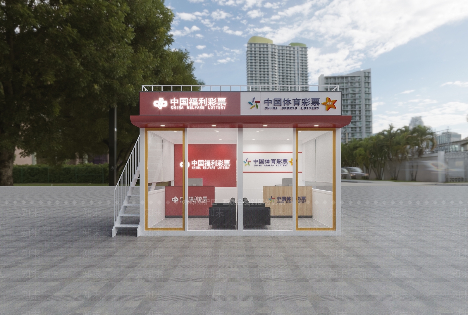 现代奶茶店3D模型下载【ID:1109937993】