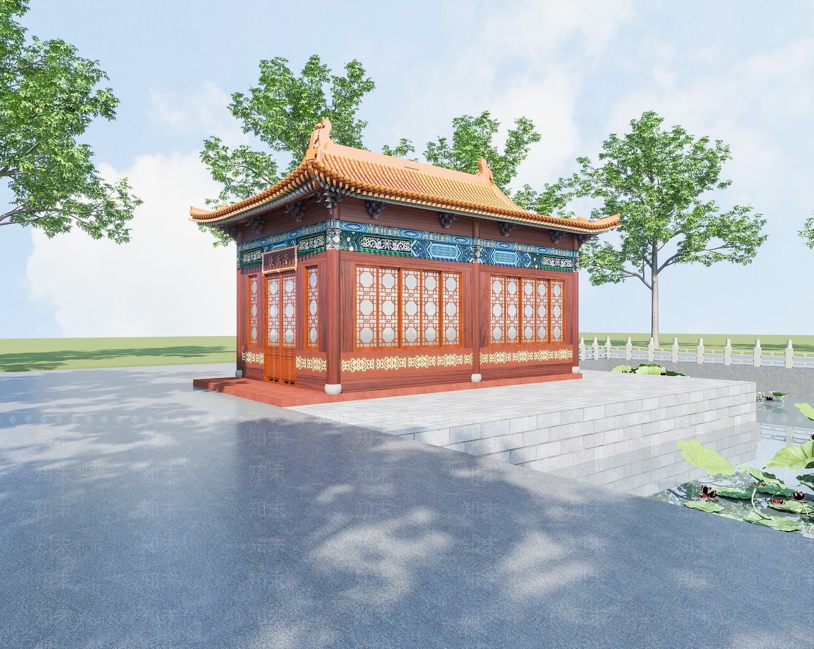 中式古建3D模型下载【ID:1109941245】
