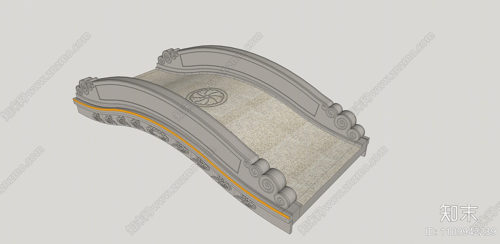 中式景观桥SU模型下载【ID:1109942239】