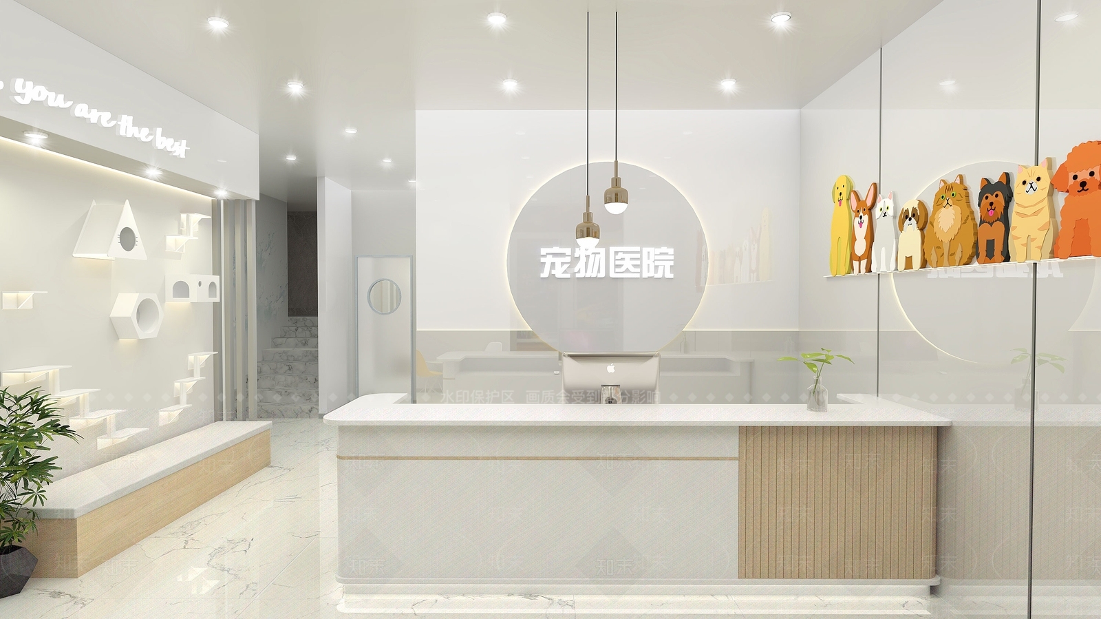 现代宠物医院SU模型下载【ID:1109942435】