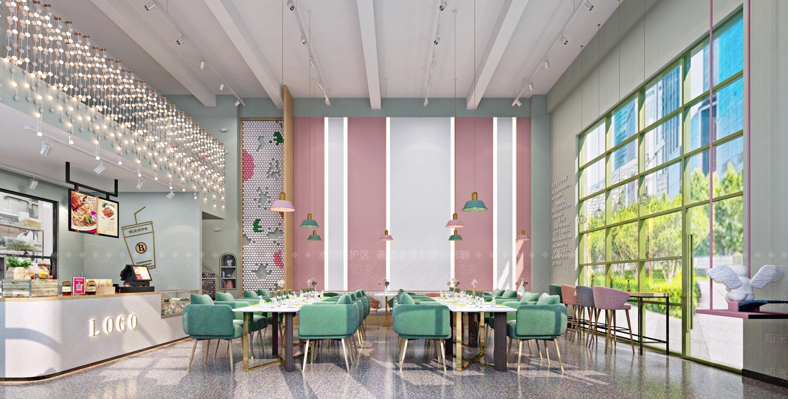 北欧奶茶店3D模型下载【ID:1109943924】