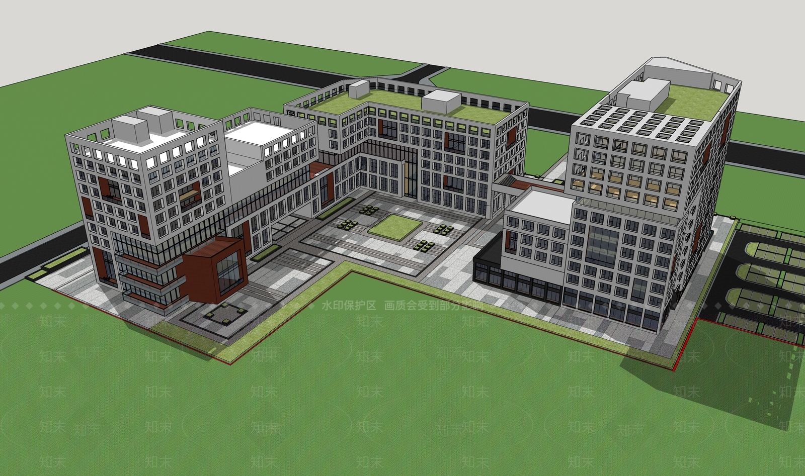现代金融建筑SU模型下载【ID:1109949579】