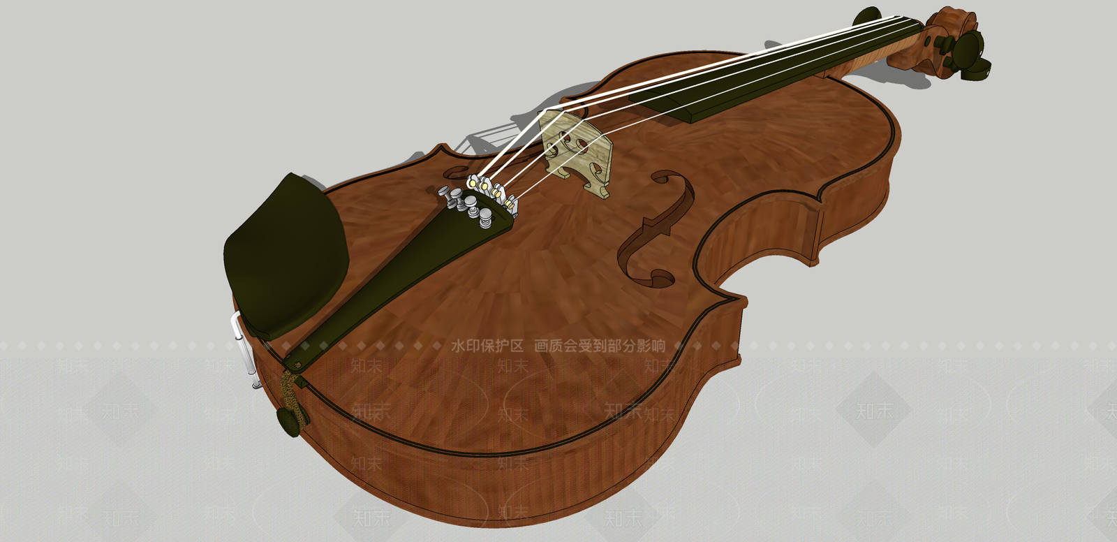 现代小提琴SU模型下载【ID:1109952793】