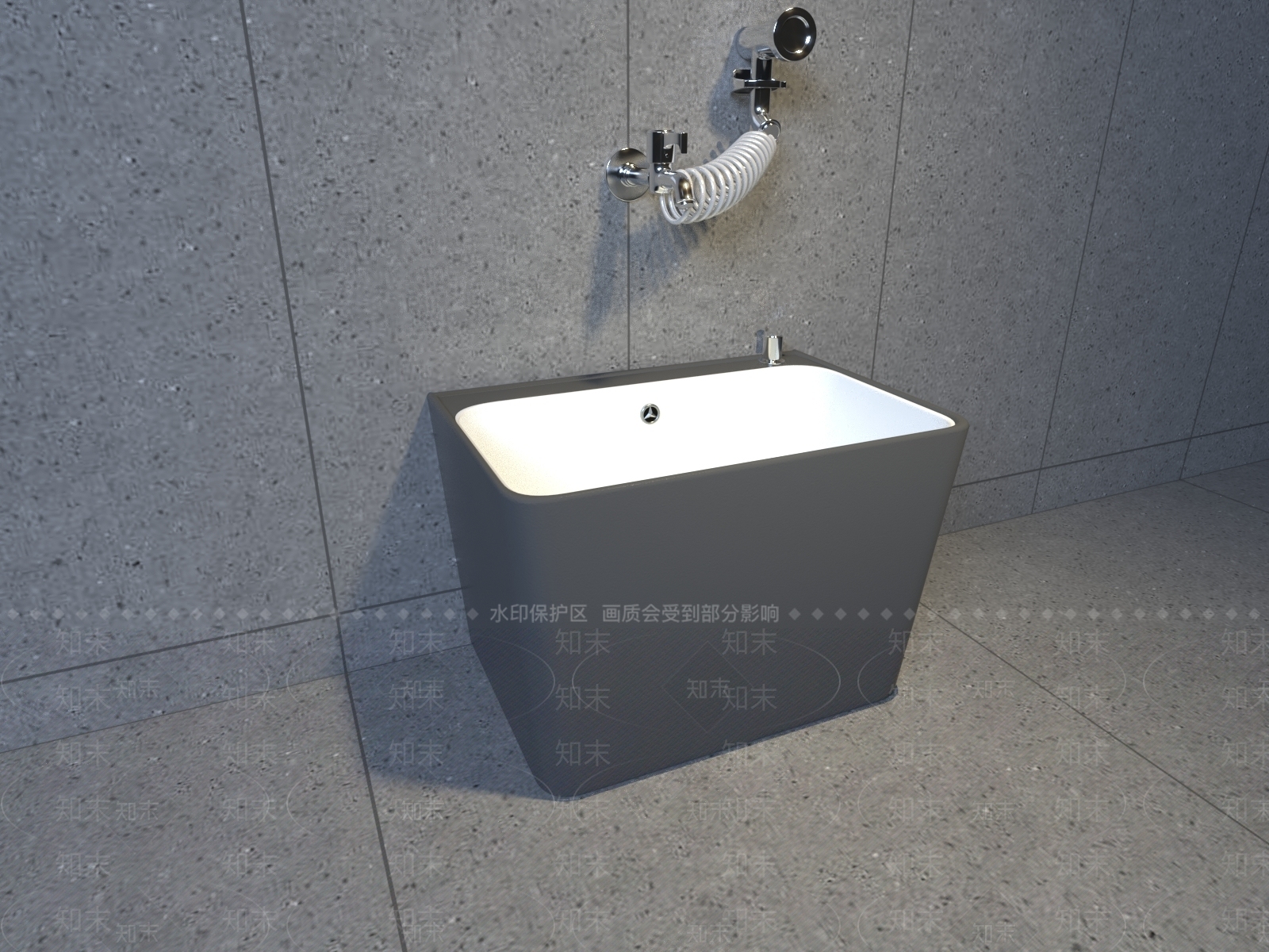 现代拖把池3D模型下载【ID:1109960330】