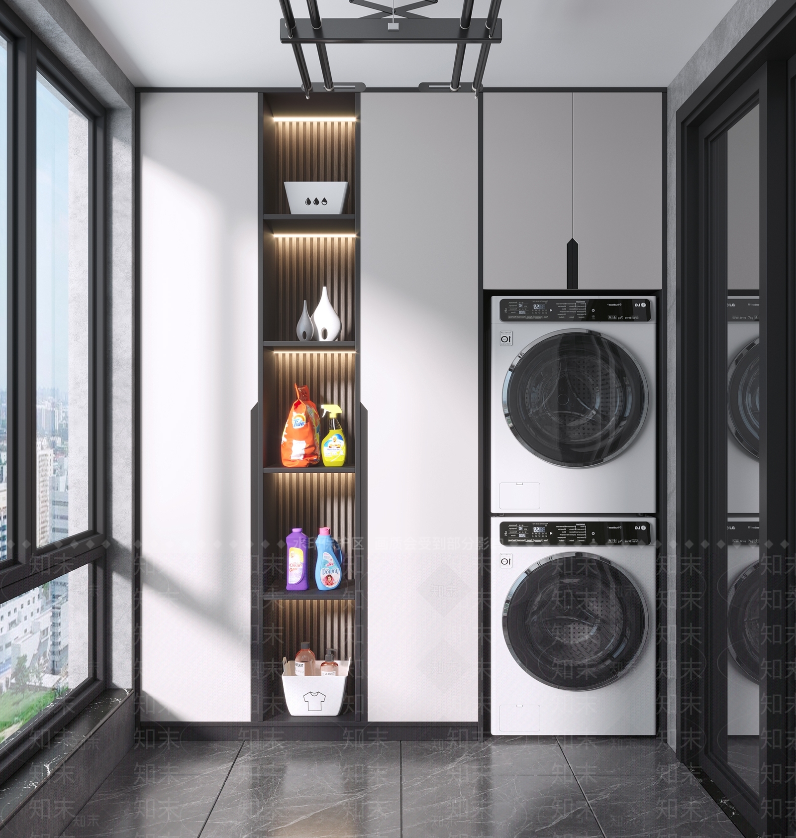 现代家居阳台3D模型下载【ID:1109972968】