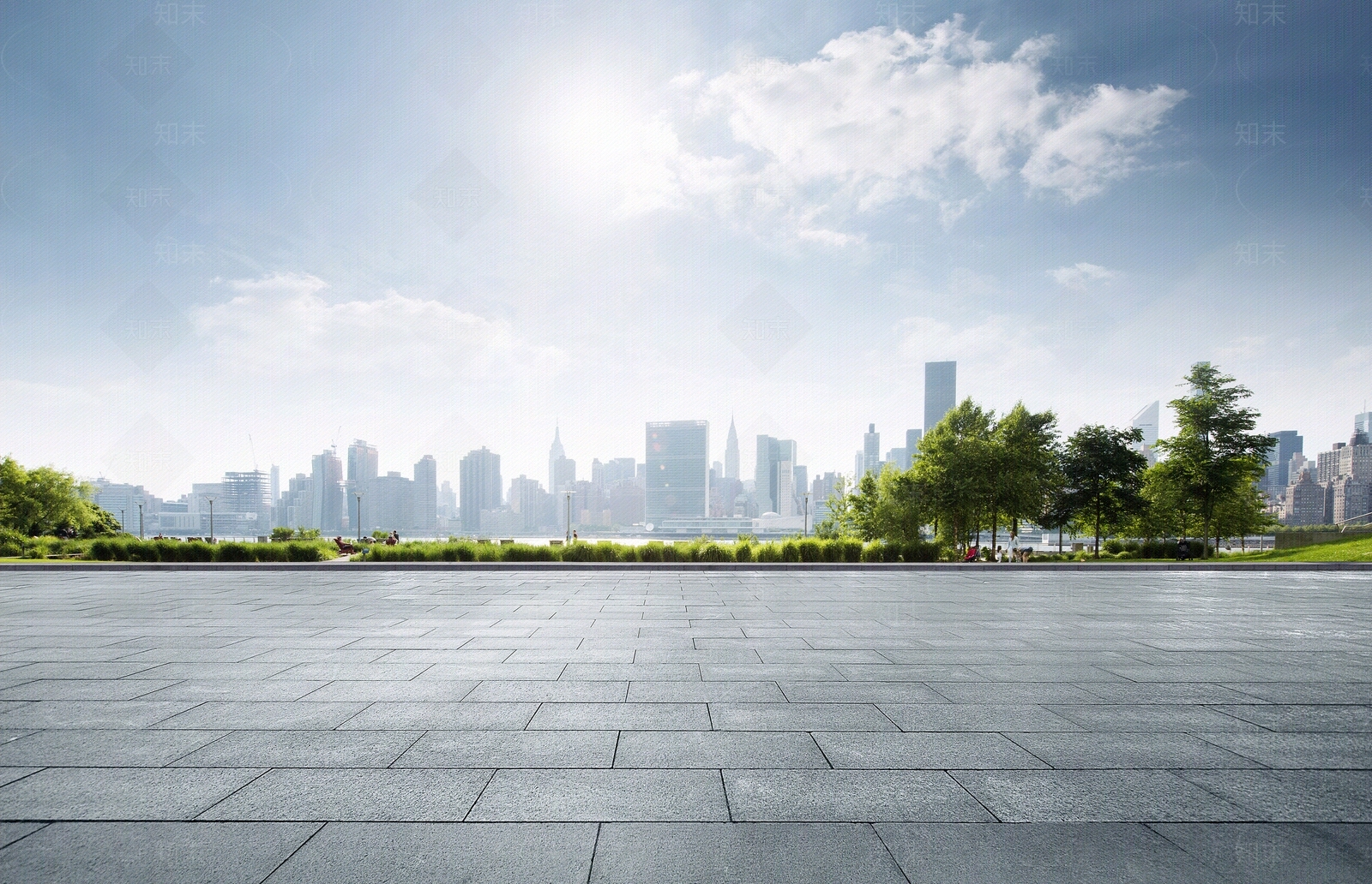 白天城市广场外景贴图下载【ID:1109982962】