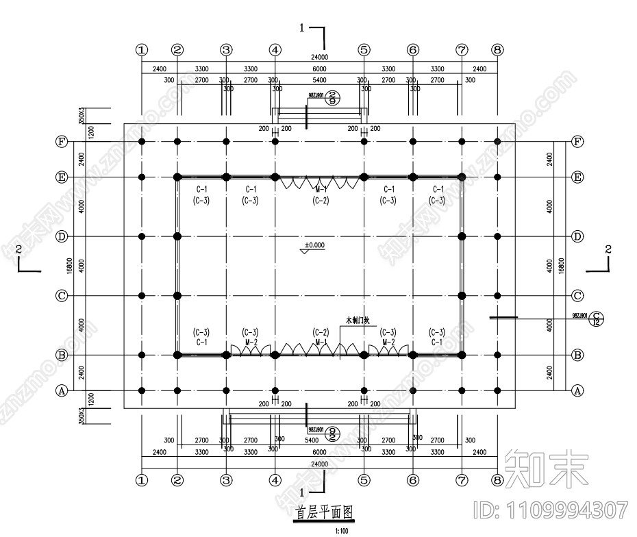 中式cad施工图下载【ID:1109994307】