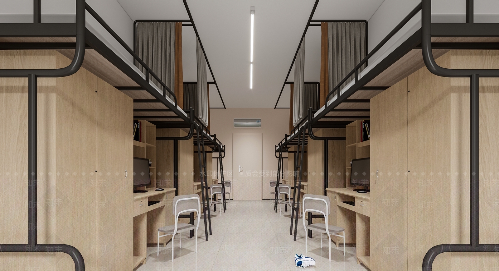 现代宿舍3D模型下载【ID:1109994588】