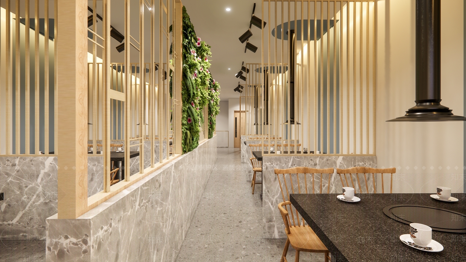 现代韩料店SU模型下载【ID:1109998995】