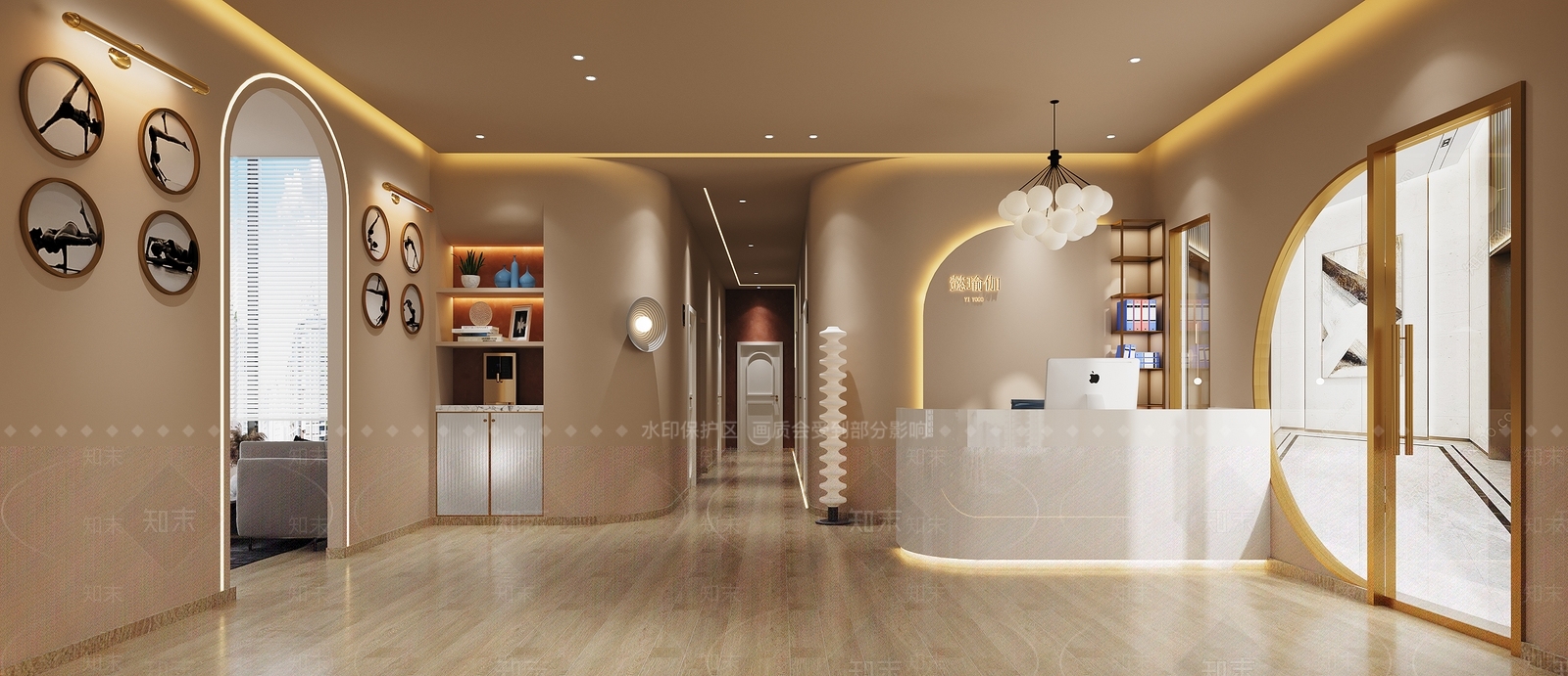 现代瑜伽室3D模型下载【ID:1110006502】