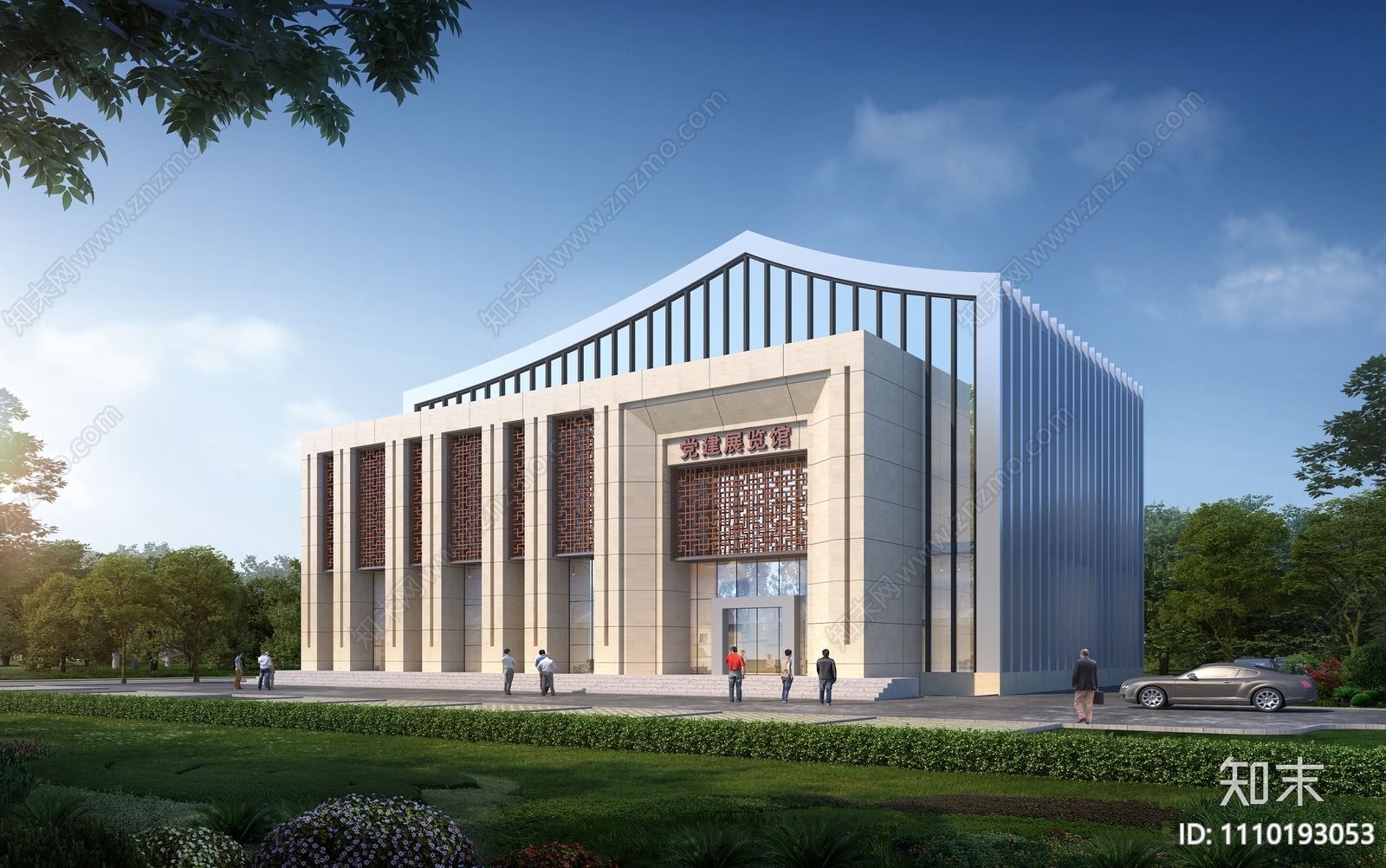 现代党建展览馆施工图下载【ID:1110193053】