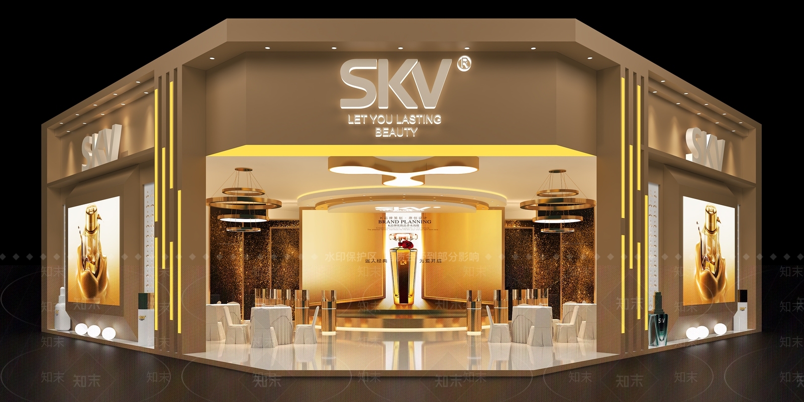 现代化妆品展厅3D模型下载【ID:1110295507】