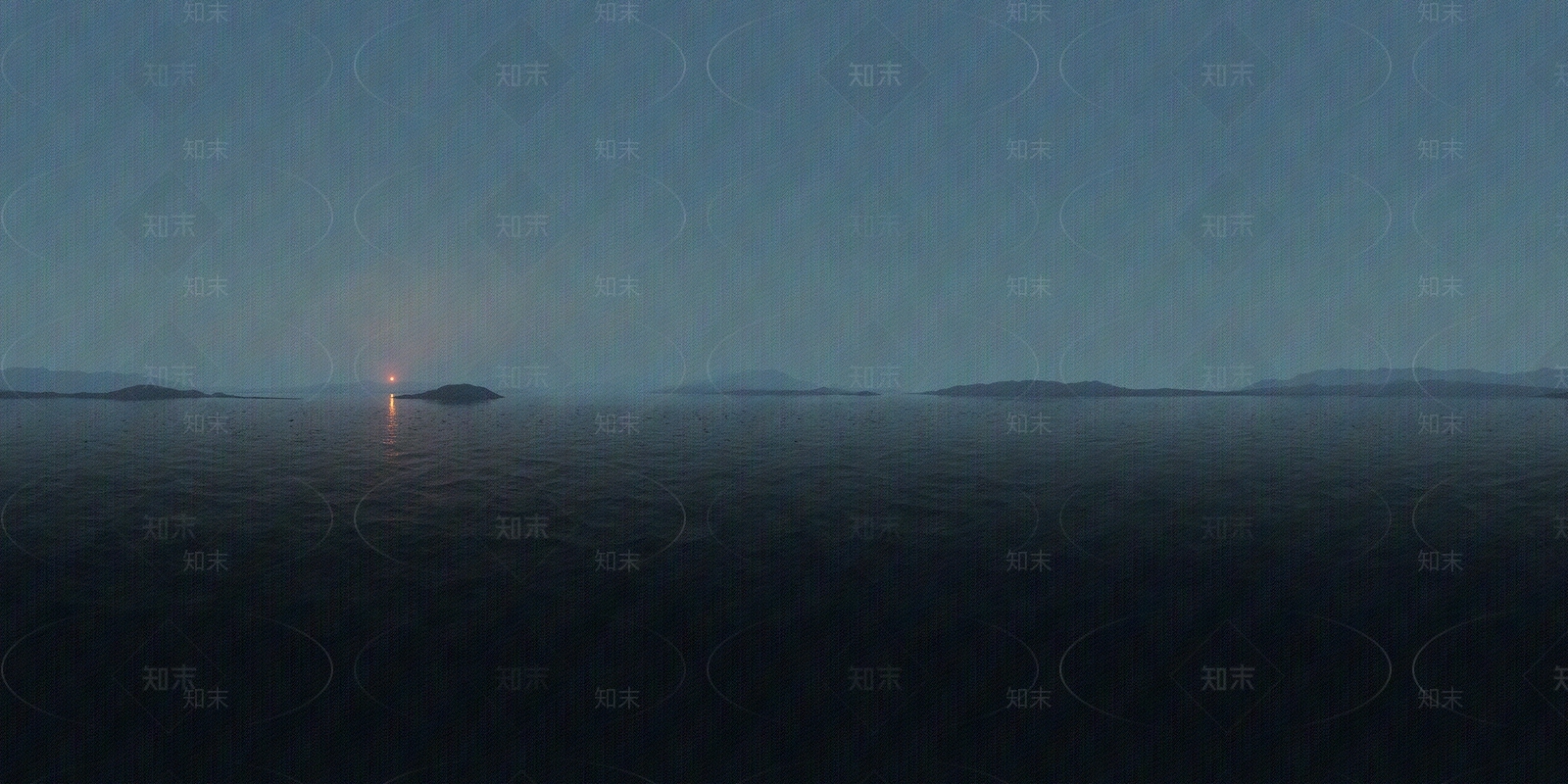 夜景天空海面岛屿HDR贴图下载【ID:1110024636】