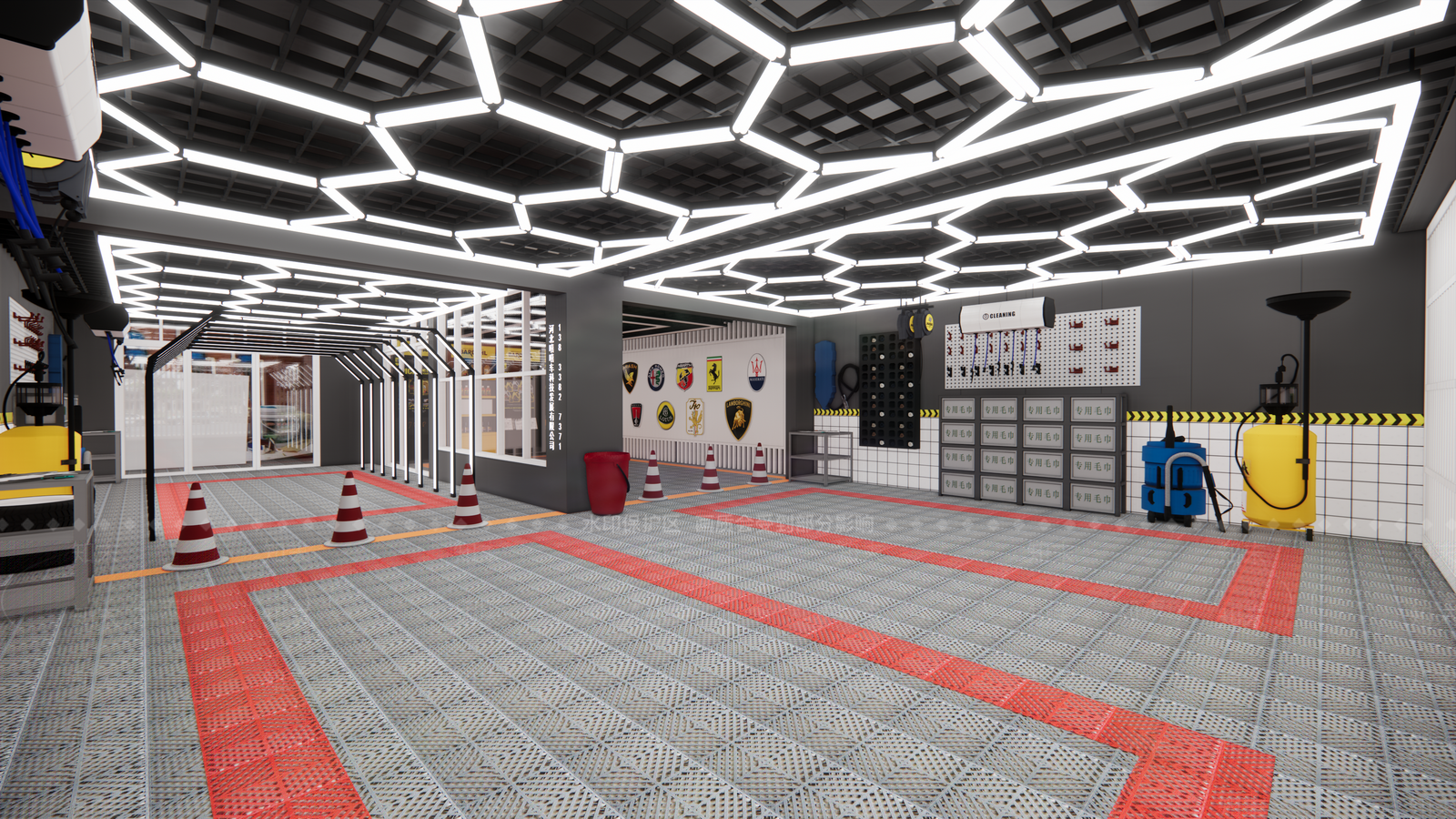 现代汽车维修店SU模型下载【ID:1110048125】