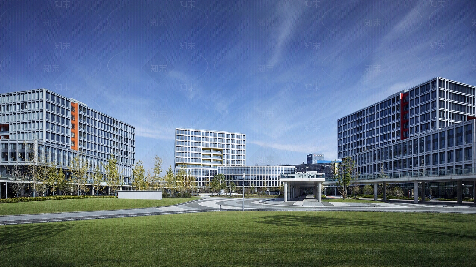 白天都市建筑外景贴图下载【ID:1110061076】