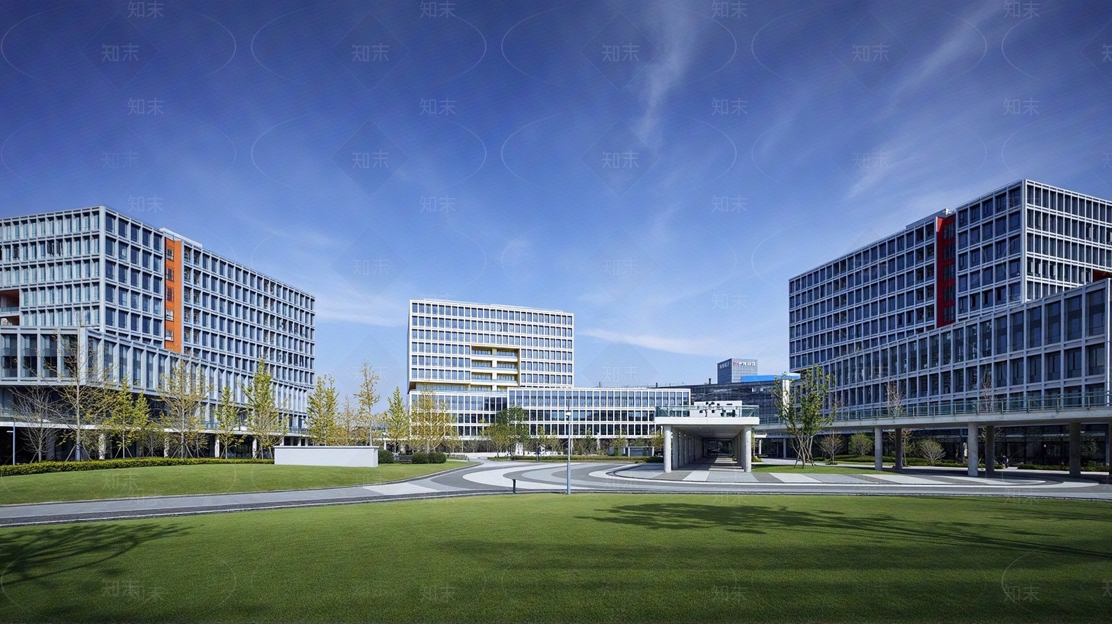 白天都市建筑外景贴图下载【ID:1195354899】