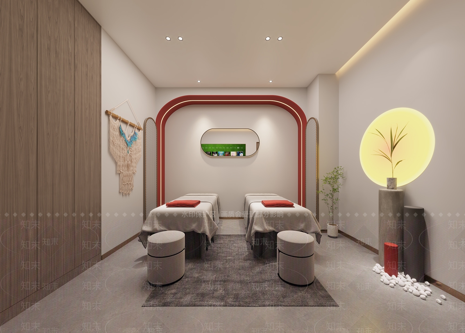 现代美容SPA店双人包间3D模型下载【ID:1110067719】