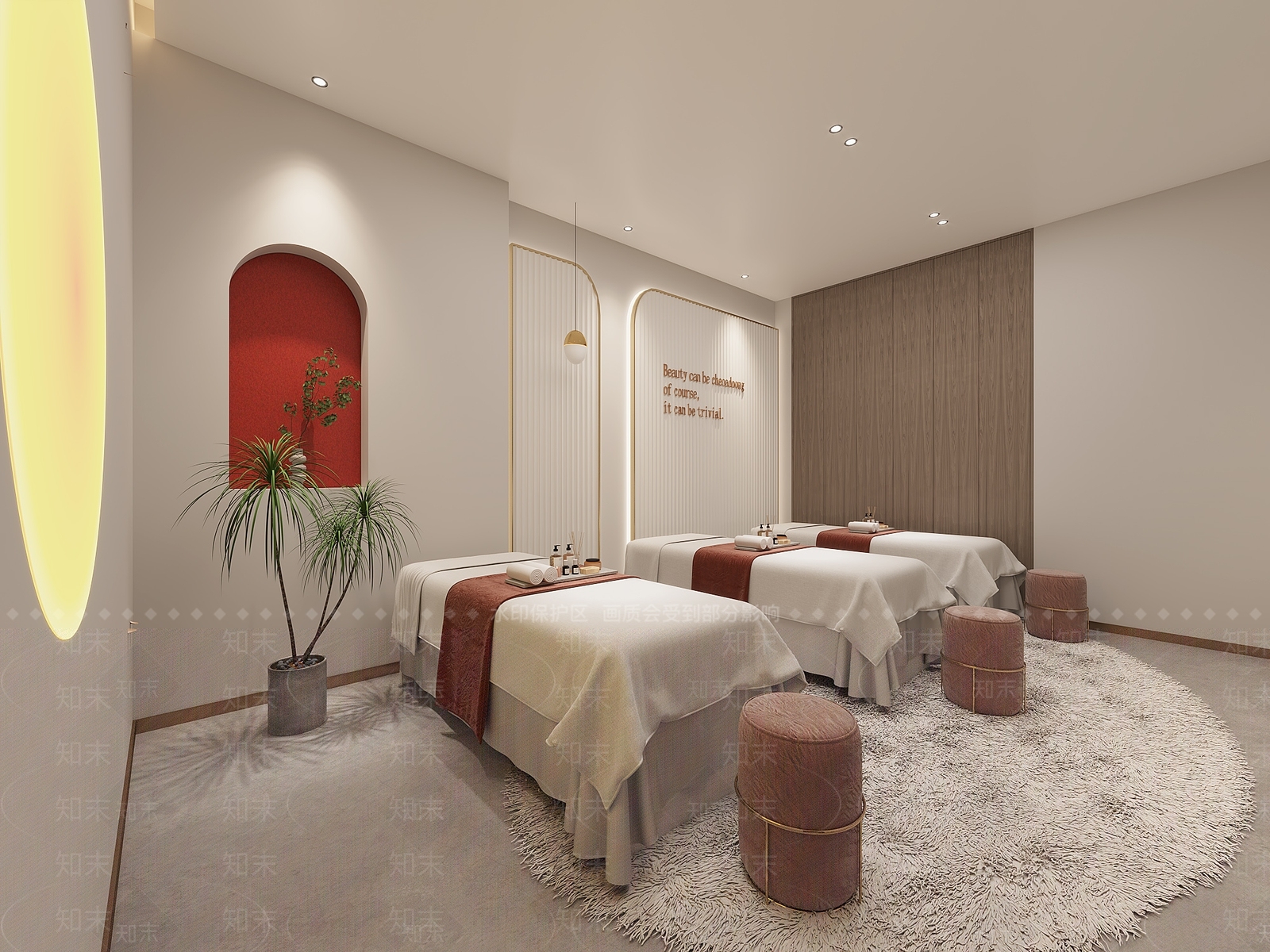 现代美容SPA店三人间3D模型下载【ID:1110068500】