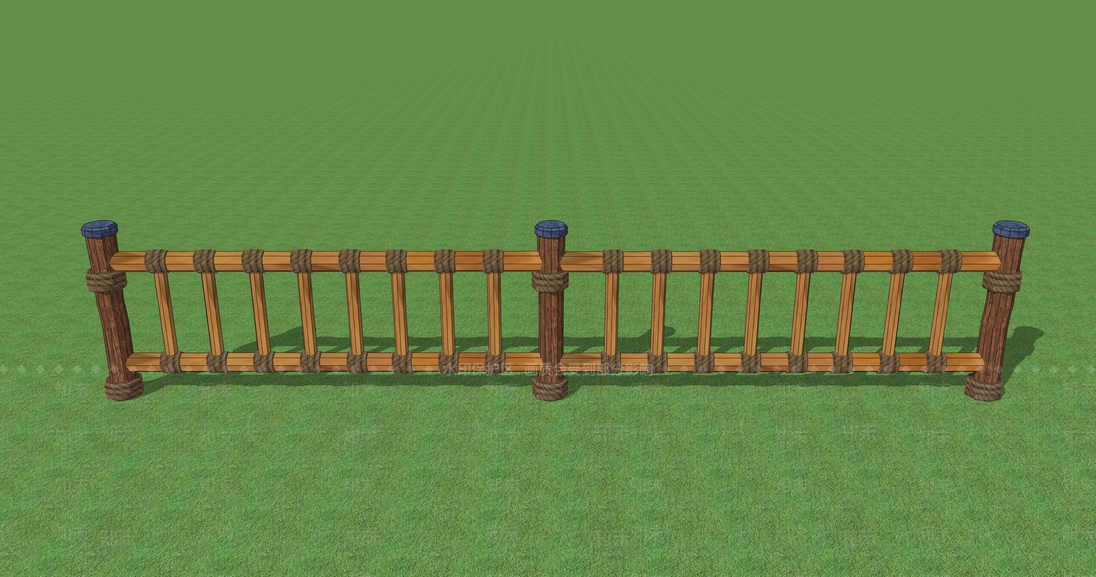 现代木栏杆SU模型下载【ID:1110071836】